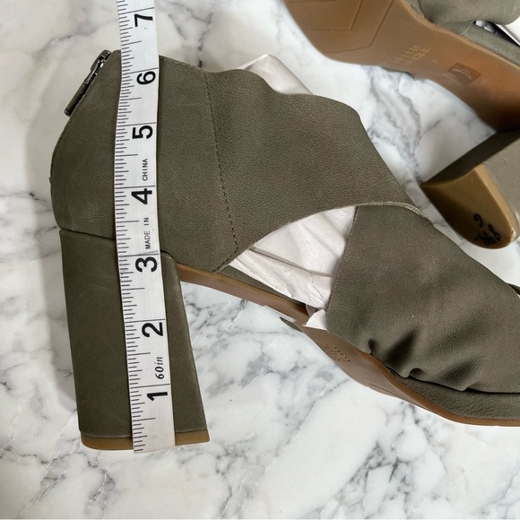Eileen Fisher Marla Women's Sandals Block Heel Olive Green Suede Leather Size 11 - Picture 8 of 11
